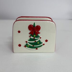 Porta guardanapo Árvore de Natal 10x11cm