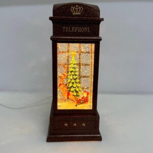 Lanterna noel com renas led, mov e som 25cm